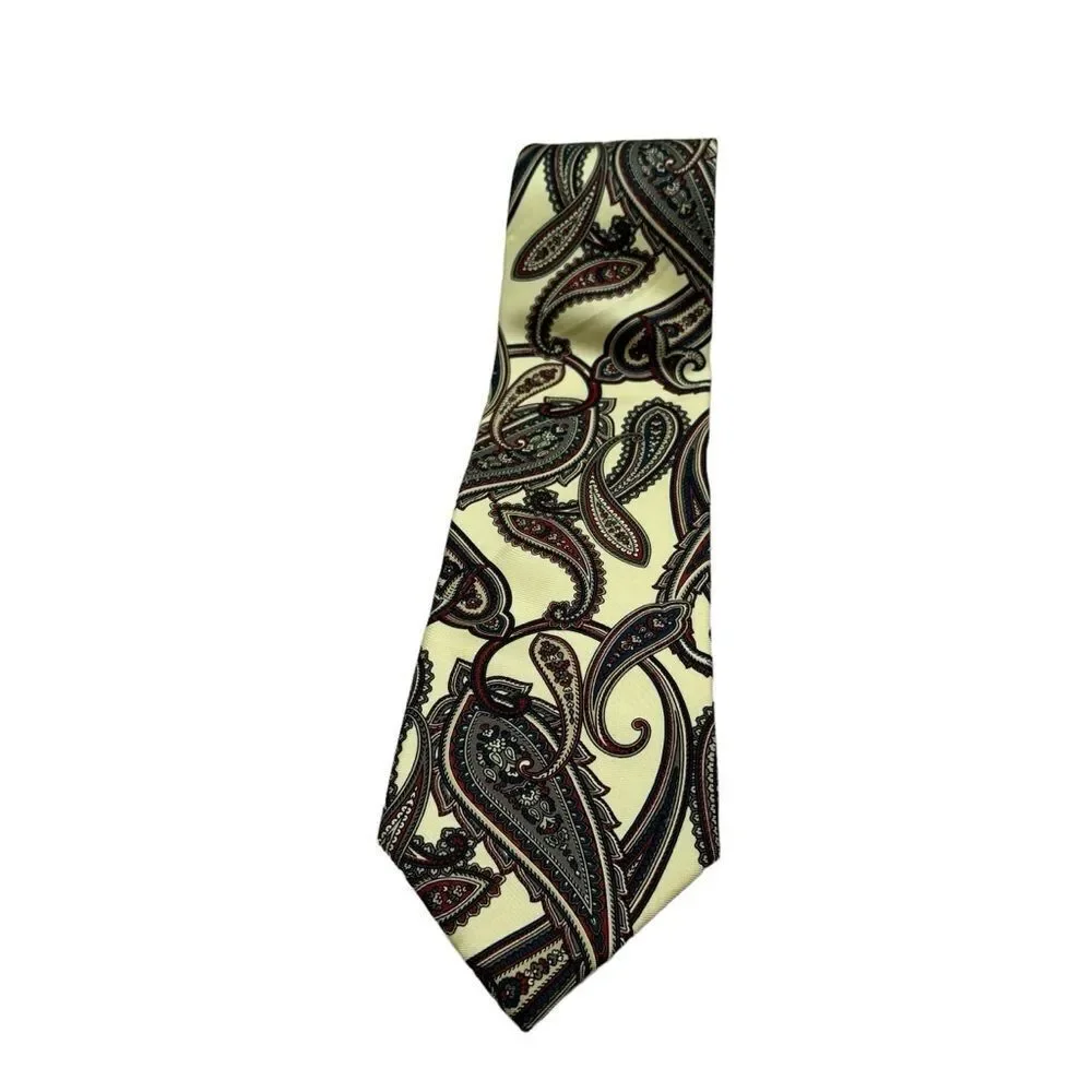 Men’s Vintage Christian Dior 100% Silk Paisley Print‎ Tie